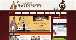 Desktop Screenshot of paroquiasaodonato.com.br